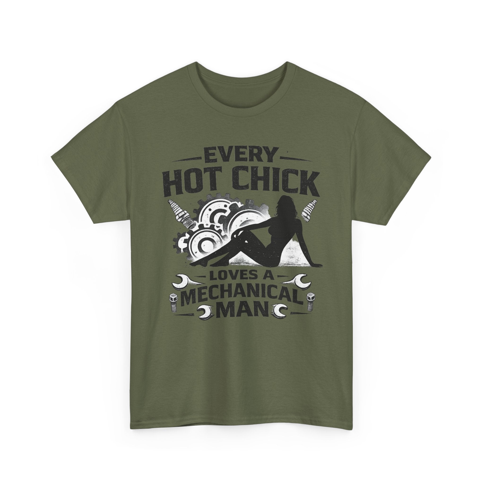 Mechanic Lover T-Shirt — "Every Hot Chick Loves a Mechanical Man" Graphic Tee